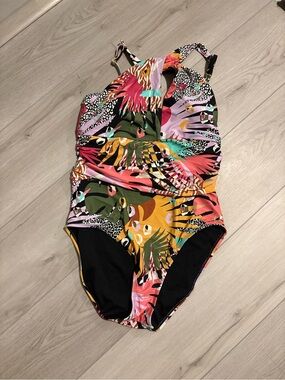 Blue Rod Beattie Tropical Print One-Piece Swimsuit - Multicolor